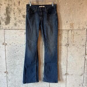 Levi's 524 Bootcut Jeans Womens 27 Blue Medium Wash Mid Rise Stretch Denim Pants